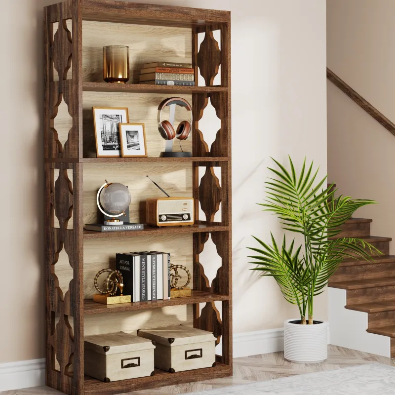 Tribesigns Bookcases & Bookshelves|Bookcases & Bookshelves*6-Tier Bookshelf, 70-Inch Wood Bookcase with Storage Shelves