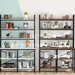 Tribesigns Bookcases & Bookshelves|Bookcases & Bookshelves*6-Tier Bookshelf, Industrial Etagere Bookcase Storage Rack