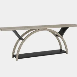 Tribesigns Console Tables|Console Tables*2-Tier Console Table, 70.9" Entryway Table with Half Moon Frame