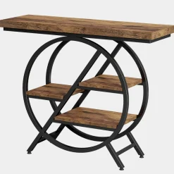 Tribesigns Console Tables|Console Tables*4-Tier Console Table, 39.4" Entryway Table with Geometric Metal Frame