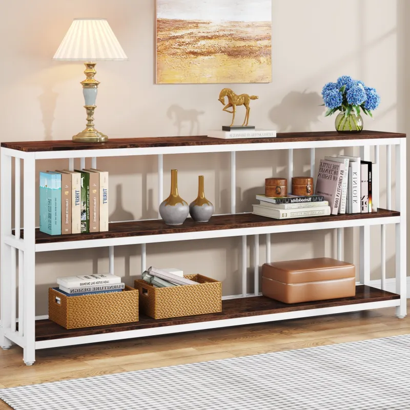 Tribesigns Console Tables|Console Tables*3-Tier Console Table, 70.9" Long Sofa Table Behind Couch