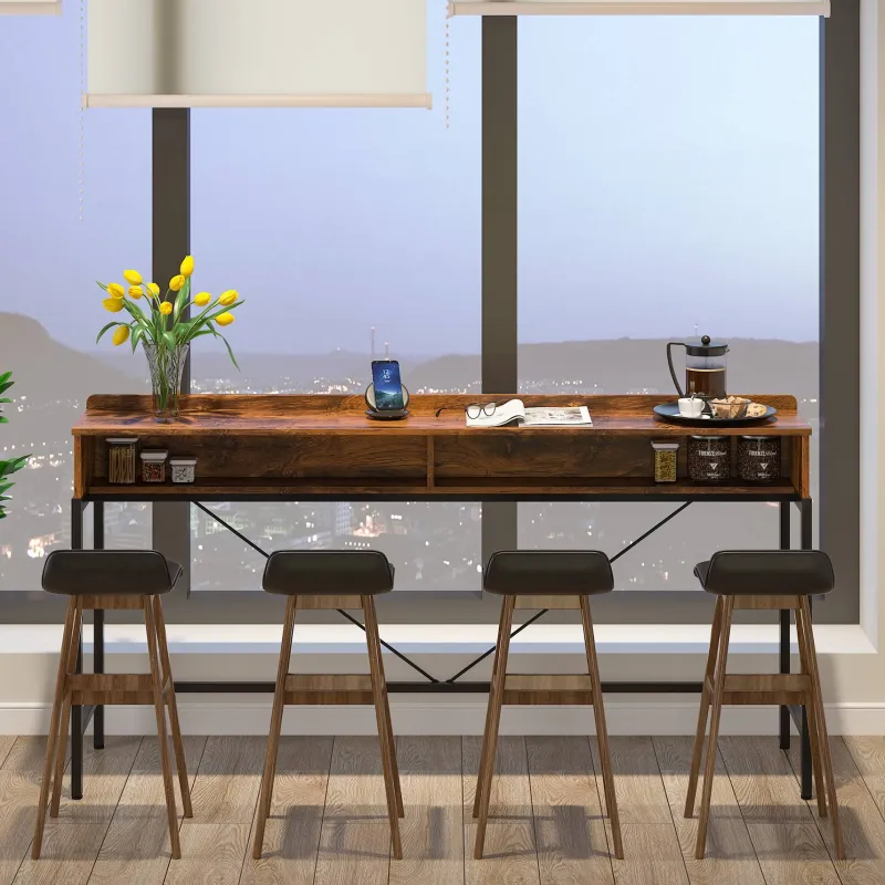 Tribesigns Console Tables|Console Tables*2-Tier Console Table, 70.9" Sofa Hallway Table with Open Shelves