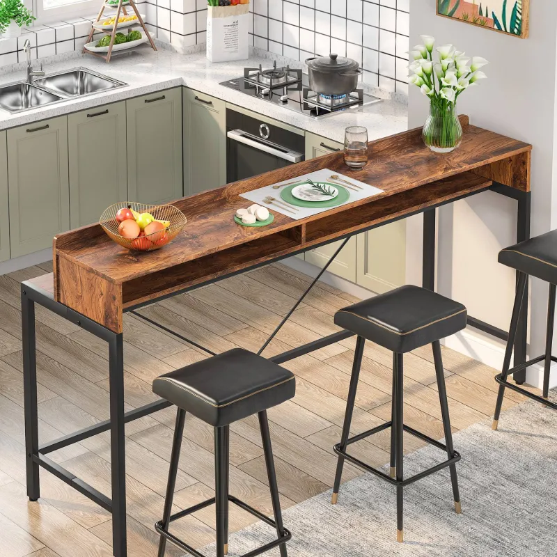 Tribesigns Console Tables|Console Tables*2-Tier Console Table, 70.9" Sofa Hallway Table with Open Shelves