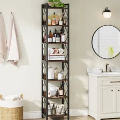 Tribesigns Corner Shelves|Corner Shelves*7-Tier Corner Shelf, 78.7