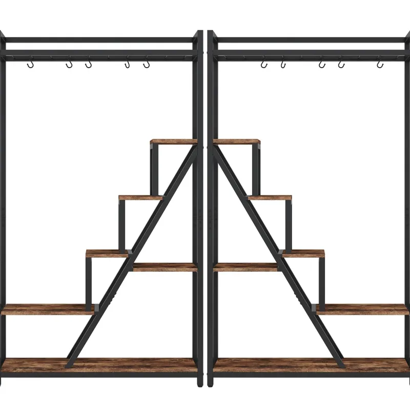 Tribesigns Plant Stands|Plant Stands*7-Tier Plant Stand, 70.9" Tall Flower Plant Shelf with 5 S-Hooks