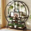 Tribesigns Plant Stands|Plant Stands*7-Tier Round Plant Stand, 65" Tall Plant Shelf with 6 S Hanging Hooks