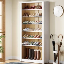 Tribesigns Shoe Racks & Cabinets|Shoe Racks & Cabinets*8-Tier Shoe Rack, Wooden Freestanding Shoe Storage Cabinet for 32-40 Pairs