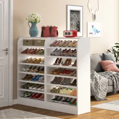 Tribesigns Shoe Racks & Cabinets|Shoe Racks & Cabinets*8-Tier Shoe Rack, Wooden Shoe Shelf Shoe Storage Cabinet