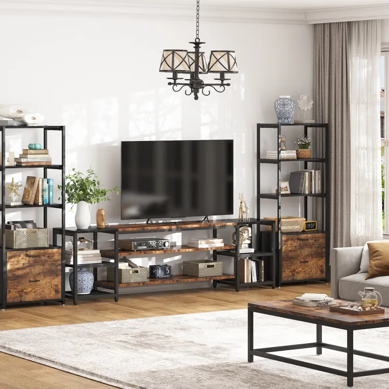Tribesigns Tv Stands*TV Stand, 3-Tier Media Entertainment Center for TV up to 85"