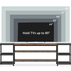 Tribesigns Tv Stands*TV Stand, 3-Tier Media Entertainment Center for TV up to 85