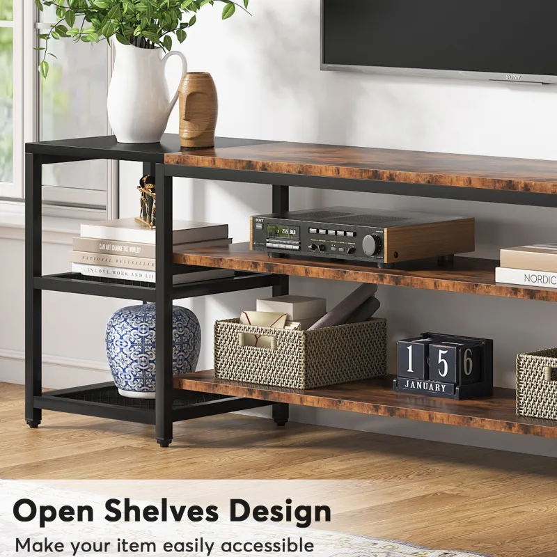 Tribesigns Tv Stands*TV Stand, 3-Tier Media Entertainment Center for TV up to 85"