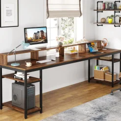 Tribesigns Desks*Two Person Desk, 78.7