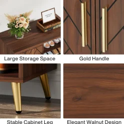 Tribesigns Shoe Racks & Cabinets|Shoe Racks & Cabinets*Walnut Shoe Cabinet, 6-Tier Wooden Shoe Organizer with Adjustable Shelves