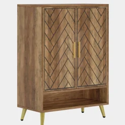 Tribesigns Shoe Racks & Cabinets|Shoe Racks & Cabinets*Walnut Shoe Cabinet, 6-Tier Wooden Shoe Organizer with Adjustable Shelves