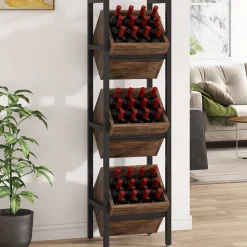 Tribesigns Wine Racks|Wine Racks*Wine Rack, 3 Tier Freestanding Wine Storage Stand