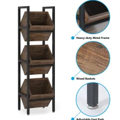 Tribesigns Wine Racks|Wine Racks*Wine Rack, 3 Tier Freestanding Wine Storage Stand
