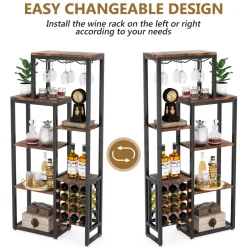 Tribesigns Wine Racks|Wine Racks*Wine Rack, 5-Tier Freestanding Wine Display Shelf