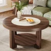 Tribesigns Coffee Tables*Wood Coffee Table, Round 2 - Tier Accent Center Table
