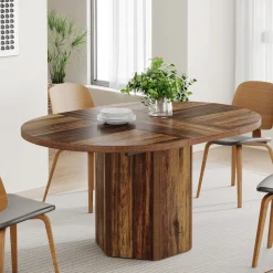 Tribesigns Dining Tables*Wood Dining Table, 55" Kitchen Dinner Table For 4 - 6