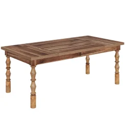 Tribesigns Dining Tables*Wood Dining Table, 62” Large Kitchen Table with Carved Turned Legs for 4-6 People