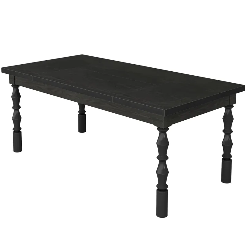 Tribesigns Dining Tables*Wood Dining Table, 62” Large Kitchen Table with Carved Turned Legs for 4-6 People