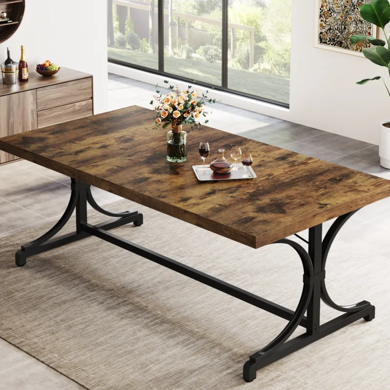 Tribesigns Dining Tables*Wood Dining Table, 62.4" Sturdy Kitchen Table for Kitchen, Living Room
