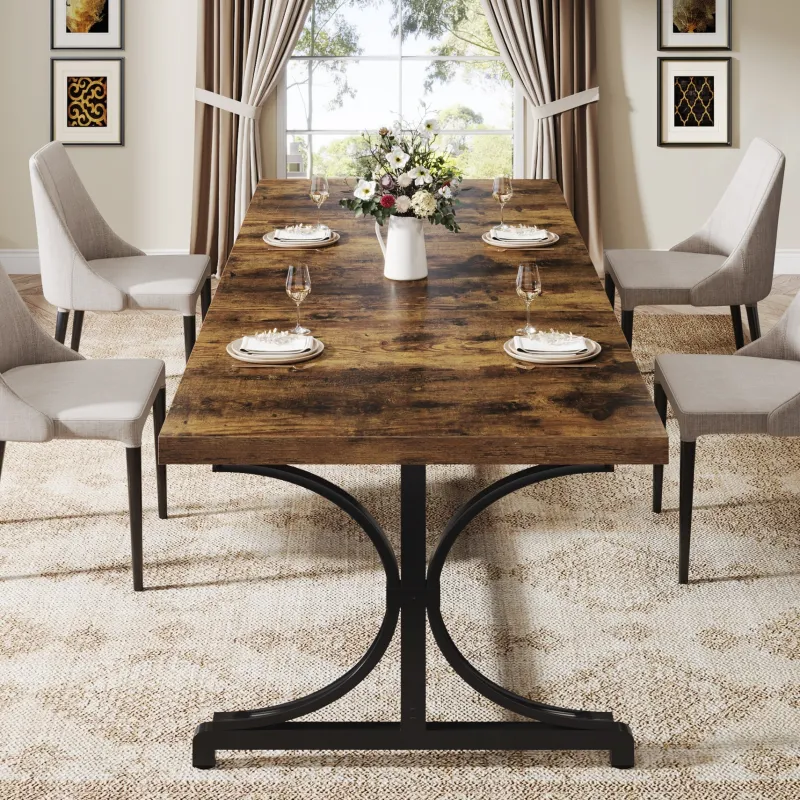 Tribesigns Dining Tables*Wood Dining Table, 62.4" Sturdy Kitchen Table for Kitchen, Living Room