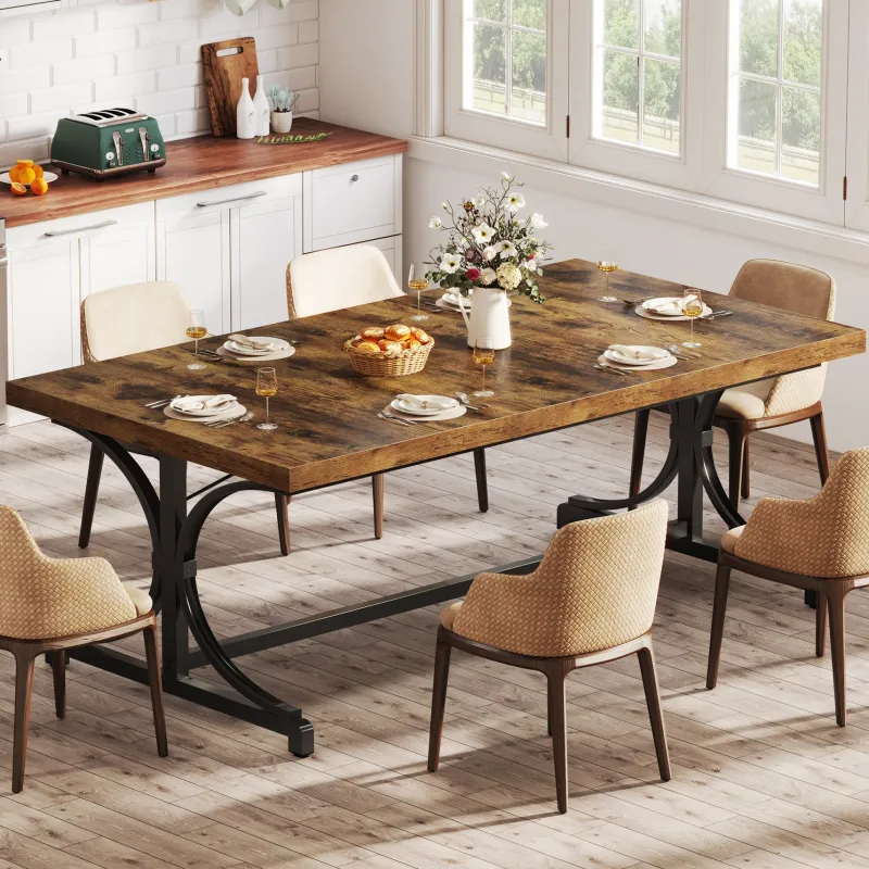 Tribesigns Dining Tables*Wood Dining Table, 62.4" Sturdy Kitchen Table for Kitchen, Living Room
