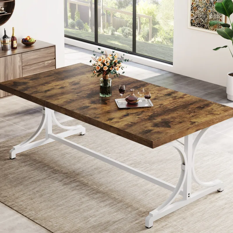 Tribesigns Dining Tables*Wood Dining Table, 62.4" Sturdy Kitchen Table for Kitchen, Living Room