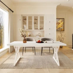Tribesigns Dining Tables*Wood Dining Table, Farmhouse 70.8