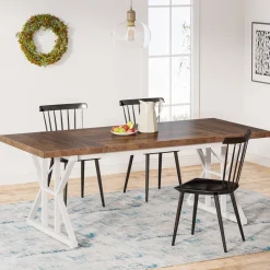 Tribesigns Dining Tables*Wood Dining Table, Farmhouse 70.8