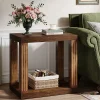 Tribesigns End & Side Tables*Wood End Table, 2 - Tier Farmhouse Side Table with Storage Shelf