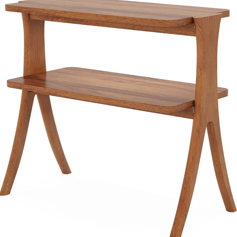 Tribesigns End & Side Tables*Wood End Table, Farmhouse Side Table with 2 - Tier Storage Shelf