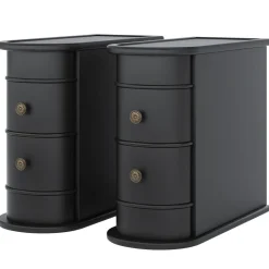 Tribesigns Nightstands*Wood End Table, Narrow Side Table Nightstand with 2 Drawers