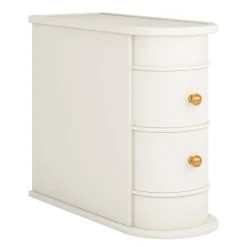 Tribesigns Nightstands*Wood End Table, Narrow Side Table Nightstand with 2 Drawers