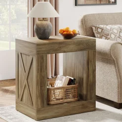 Tribesigns End & Side Tables*Wood End Table, Small Sofa Side Table With Storage