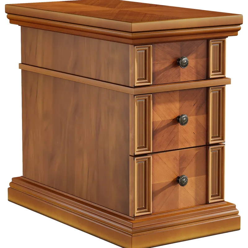 Tribesigns Nightstands*Wood End Table, Sofa Side Table Nightstand with 3 Drawers