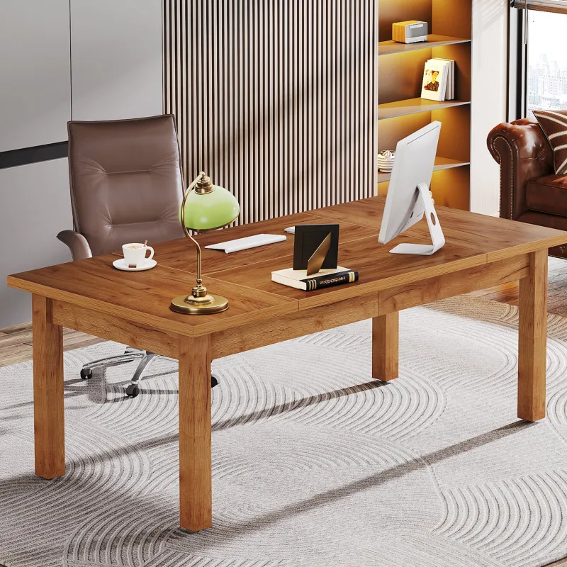 Tribesigns Desks*Wood Executive Desk, 70.9" Computer Desk Large Office Desk