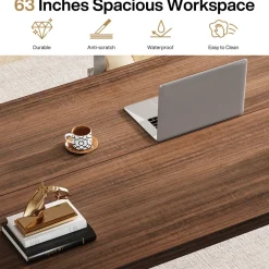 Tribesigns Desks*Wood Executive Desk, 62.99