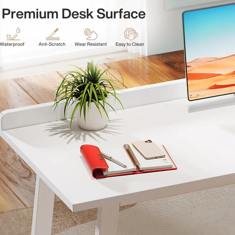 Tribesigns Desks*Wood Executive Desk,55 Inches Computer Desk with Storage Drawers