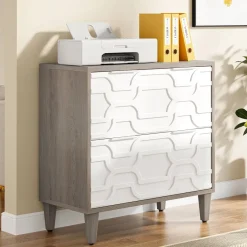 Tribesigns File Cabinets|File Cabinets*Wood File Cabinet, 2-Drawer Storage Cabinet for A4/Letter/Legal Size