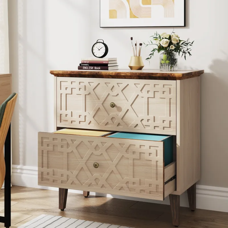 Tribesigns File Cabinets|File Cabinets*Wood File Cabinet, 2-Drawer Filing Cabinet Storage Cabinet