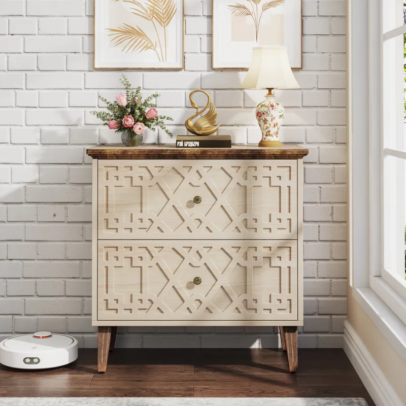 Tribesigns File Cabinets|File Cabinets*Wood File Cabinet, 2-Drawer Filing Cabinet Storage Cabinet