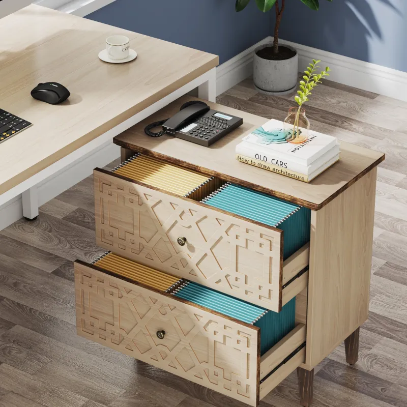 Tribesigns File Cabinets|File Cabinets*Wood File Cabinet, 2-Drawer Filing Cabinet Storage Cabinet