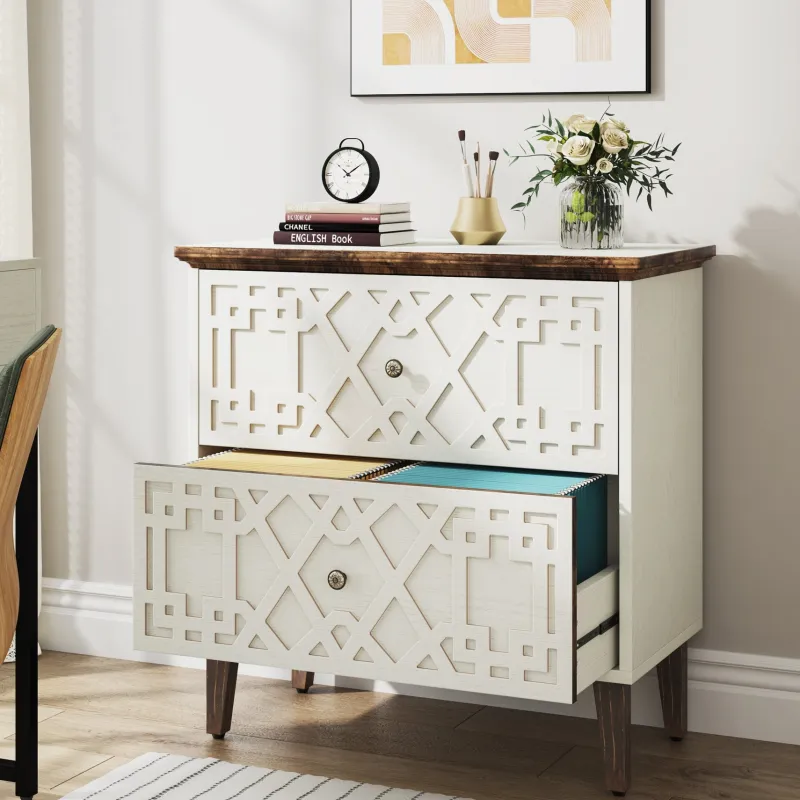 Tribesigns File Cabinets|File Cabinets*Wood File Cabinet, 2-Drawer Filing Cabinet Storage Cabinet