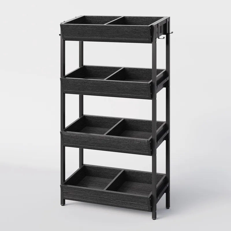 Tribesigns Baker's Racks|Baker's Racks*Wood Fruit Vegetable Storage Rack Stand, 4-Tier Storage Organizer