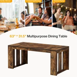 Tribesigns Dining Tables*Wood Kitchen Table, 63