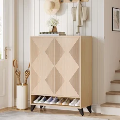 Tribesigns Shoe Racks & Cabinets|Shoe Racks & Cabinets*Wood Shoe Cabinet, 6 - Tier Shoe Organizer Storage Cabinet with Adjustable Shelves