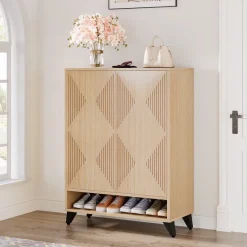 Tribesigns Shoe Racks & Cabinets|Shoe Racks & Cabinets*Wood Shoe Cabinet, 6 - Tier Shoe Organizer Storage Cabinet with Adjustable Shelves