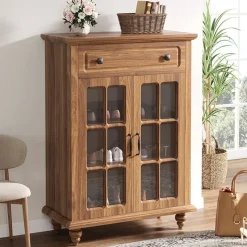 Tribesigns Shoe Racks & Cabinets|Shoe Racks & Cabinets*Wood Shoe Cabinet, Shoe Organizer Storage Cabinet with Adjustable Shelves
